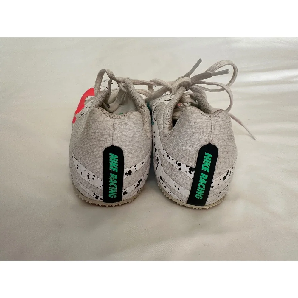 Nike Zoom Rival S 9 Track‎ Spikes White Pink Splatter 907564-101 Kids Size 5Y